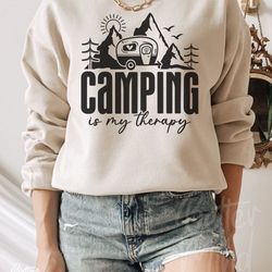 camping is my therapy svg  campfire svg  camping svg  adventure svg  funny camping sh