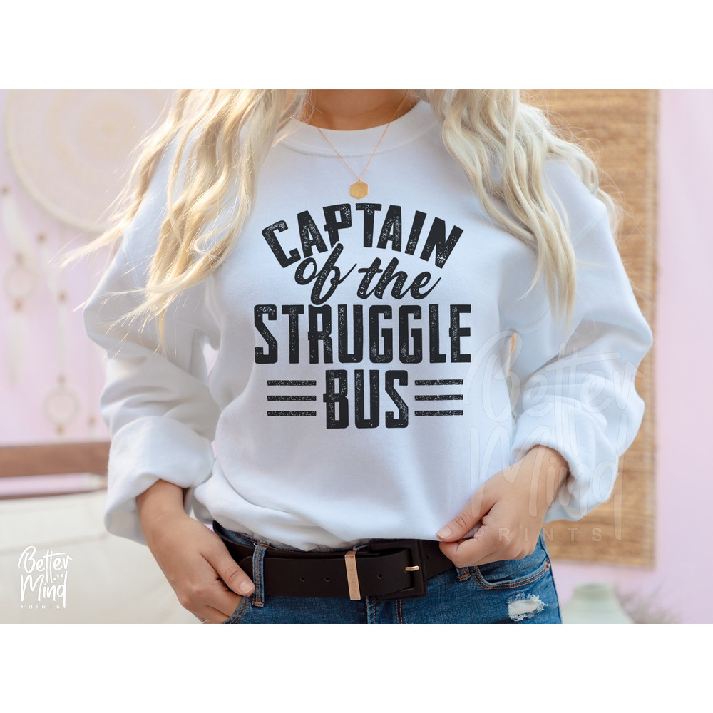 Captain of the Struggle Bus PNG, Funny Sarcastic Png, Mothers Day Png, Silhouette, Sublimation - 2.jpg