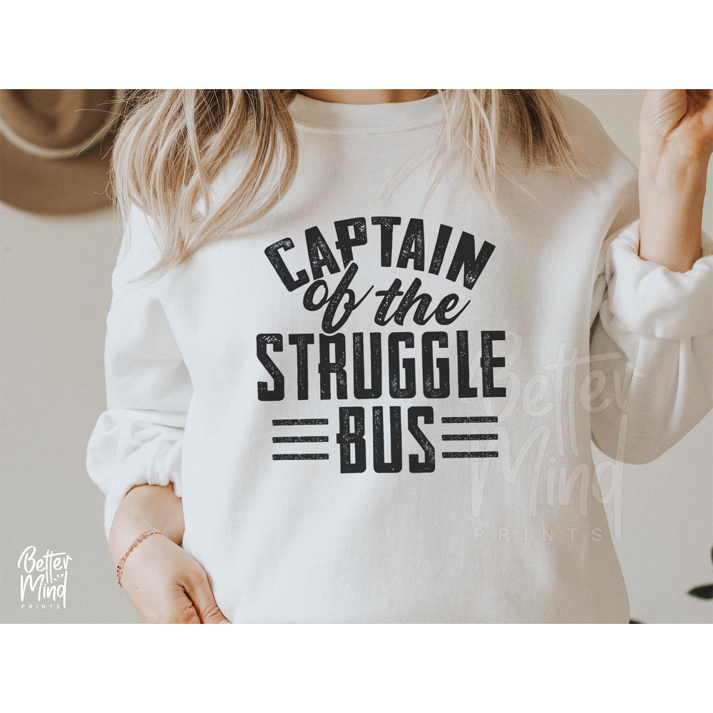 Captain of the Struggle Bus PNG, Funny Sarcastic Png, Mothers Day Png, Silhouette, Sublimation - 3.jpg