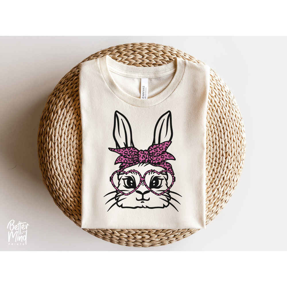 Cute bunny with glasses SVG PNG PDF, Bunny bandana svg, Heart glasses svg, Easter svg, Bunny Face svg, Bunny bandana Bundle - 3.jpg