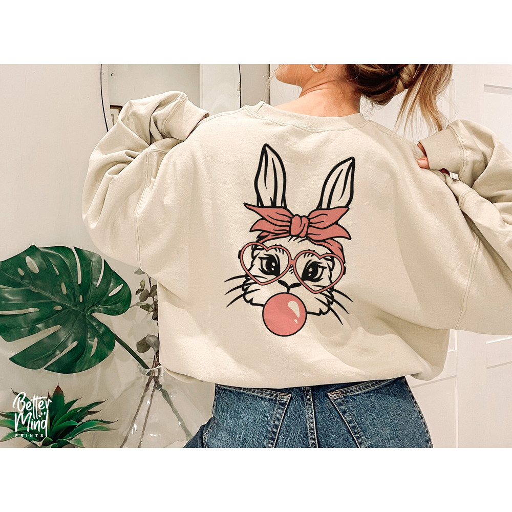 Cute bunny with glasses SVG PNG PDF, Bunny bandana svg, Heart glasses svg, Easter svg, Bunny Face svg, Bunny bandana Bundle - 4.jpg