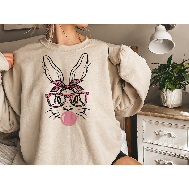 Cute bunny with glasses svg, Bow svg, Easter svg, Bunny svg, Easter bunny svg, Christian svg, Bunny bandana svg, Jesus svg, Religion svg - 2.jpg