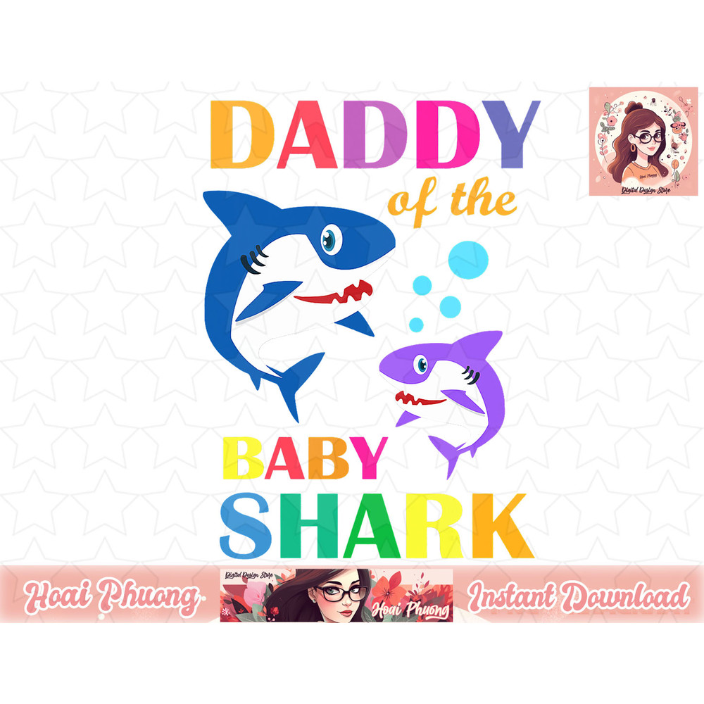 Daddy Of The Baby Birthday Shark Daddy Shark Christmas Day png, instant download.jpg