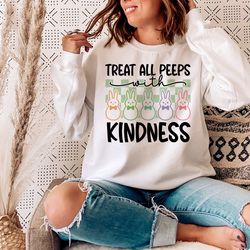 easter svg, treat all peeps with kindness svg png, easter teacher svg, teacher bunny