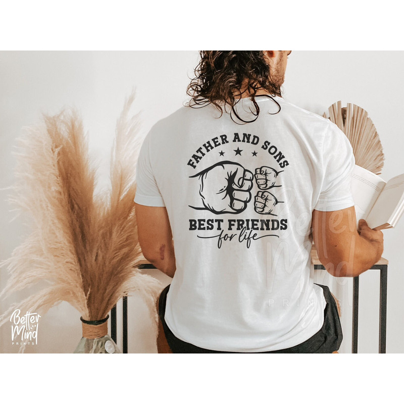 Father and Sons Best Friends For Life SVG, Father and Sons SVG, Father SVG, Son Svg, Father's Day Svg, Best Friends Svg, First Bump Svg - 2.jpg
