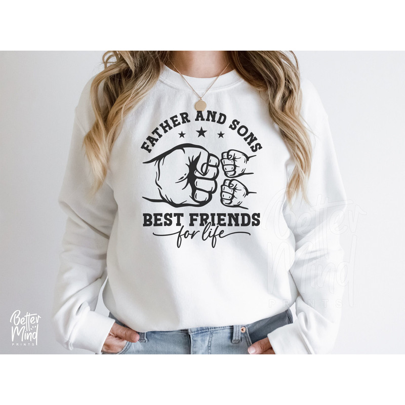 Father and Sons Best Friends For Life SVG, Father and Sons SVG, Father SVG, Son Svg, Father's Day Svg, Best Friends Svg, First Bump Svg - 4.jpg