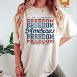 fourth of july svg png, america land of the free because of the brave svg, 4th of jul