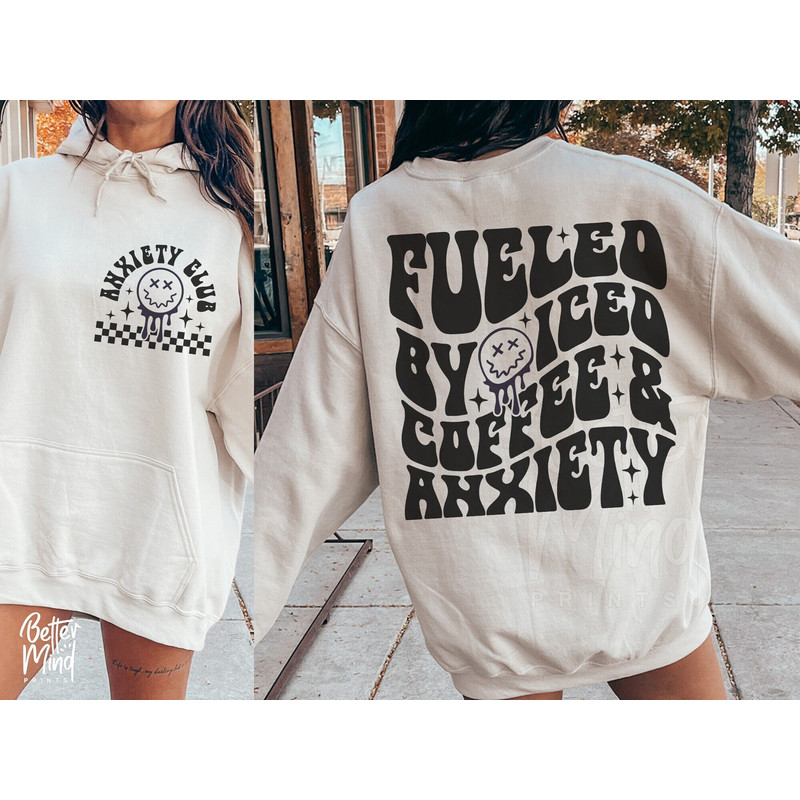 Fueled by Iced Coffee and Anxiety SVG PNG, Trendy iced coffee svg, Iced coffee shirt, Iced coffee Svg, Coffee svg, Anxiety Shirt Svg - 1.jpg