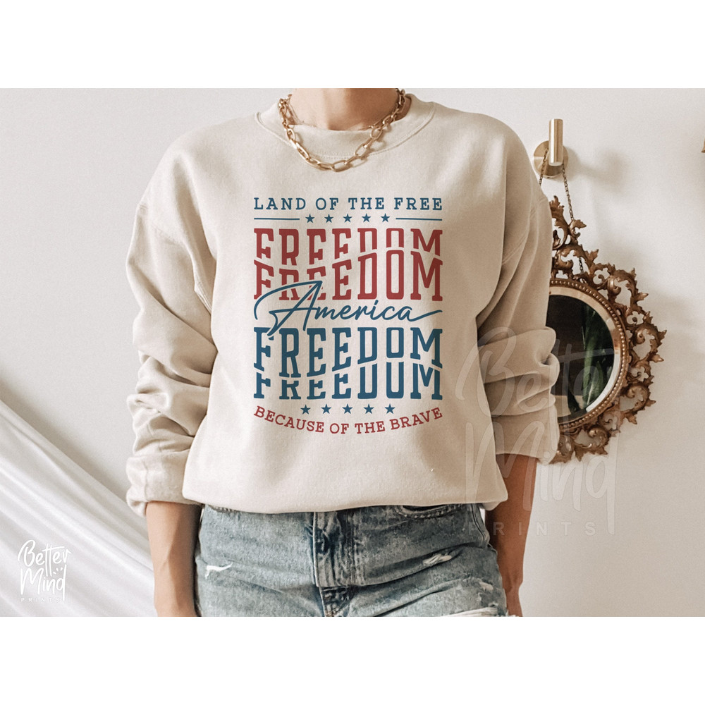 Fourth of July SVG PNG, America Land Of The Free Because Of The Brave SVG, Independence Day Svg, 4th of July Svg, 4th of July Svg Files - 3.jpg