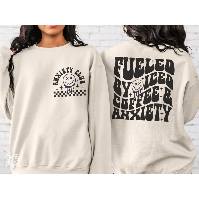 Fueled by Iced Coffee and Anxiety SVG PNG, Trendy iced coffee svg, Iced coffee shirt, Iced coffee Svg, Coffee svg, Anxiety Shirt Svg - 3.jpg