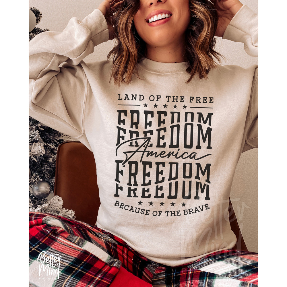 Fourth of July SVG PNG, America Land Of The Free Because Of The Brave SVG, Independence Day Svg, 4th of July Svg, 4th of July Svg Files - 4.jpg