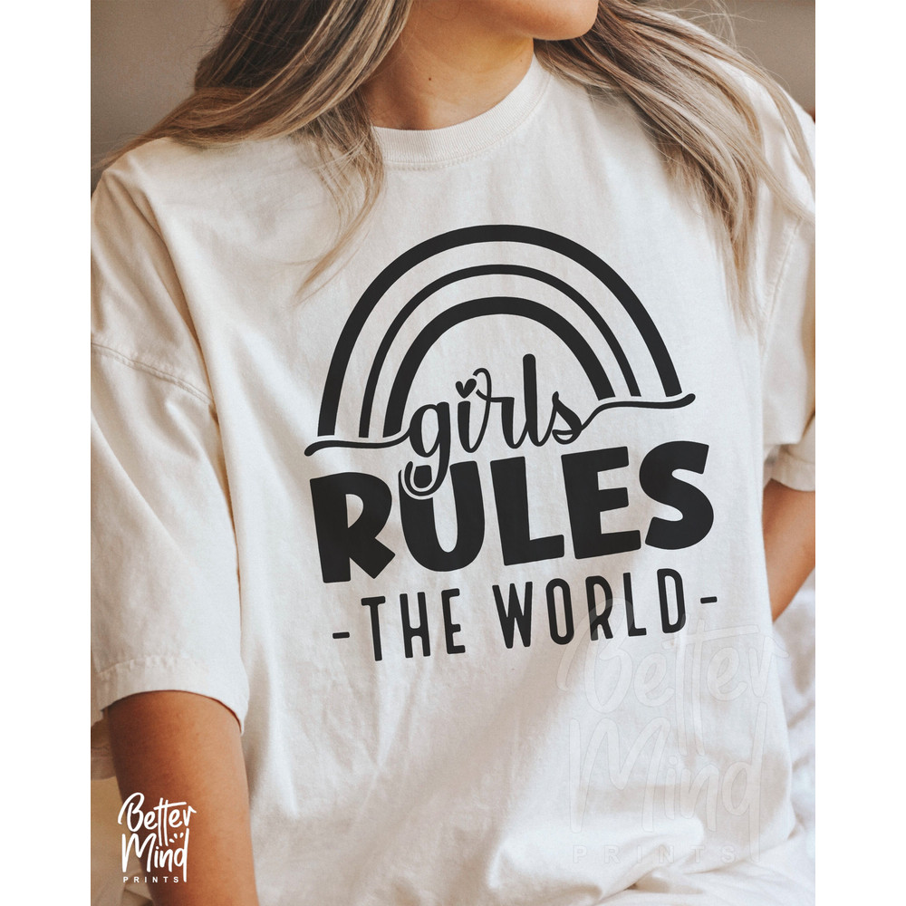 Girls Rule The World SVG PNG, Girl Power Svg, Empowering Svg, Womens Empowerment Svg, Girl Boss Svg Files for Cricut, Silhouette Svg, Dxf - 3.jpg