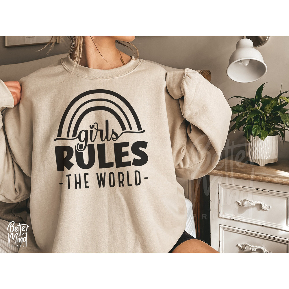 Girls Rule The World SVG PNG, Girl Power Svg, Empowering Svg, Womens Empowerment Svg, Girl Boss Svg Files for Cricut, Silhouette Svg, Dxf - 6.jpg
