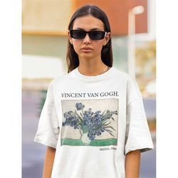 van gogh irises shirt-graphic tees,aesthetic hoodie,aesthetic sweatshirt,aesthetic shirt,art hoodie,van gogh sweater,van