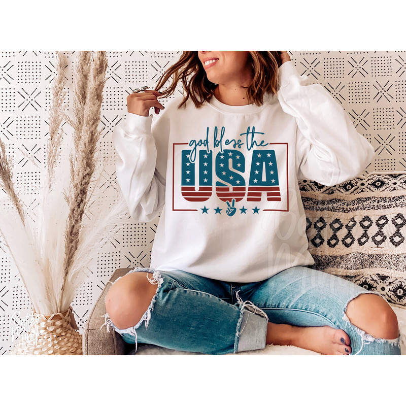 God Bless Usa SVG PNG, 4th of July SVG, Fourth of July Svg, Independence Day Svg, Patriotic Svg, Memorial Day Svg, Freedom svg, Cut files - 2.jpg