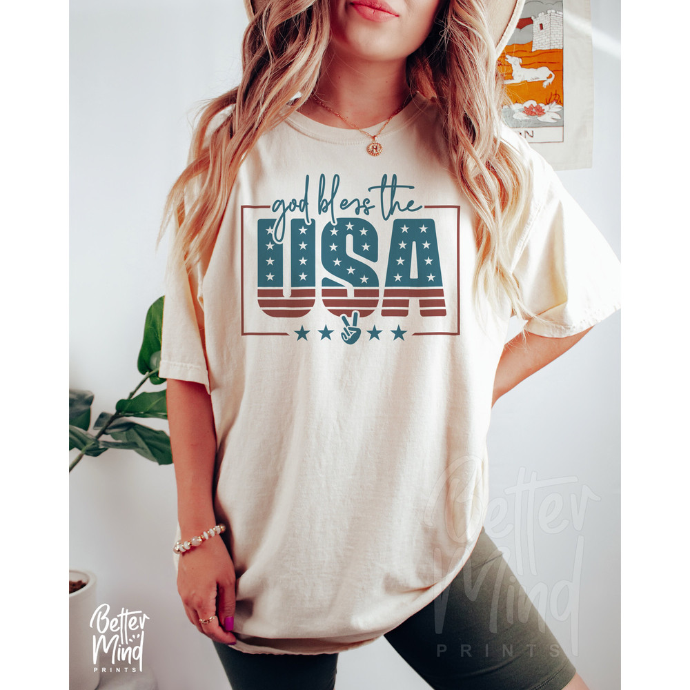 God Bless Usa SVG PNG, 4th of July SVG, Fourth of July Svg, Independence Day Svg, Patriotic Svg, Memorial Day Svg, Freedom svg, Cut files - 3.jpg