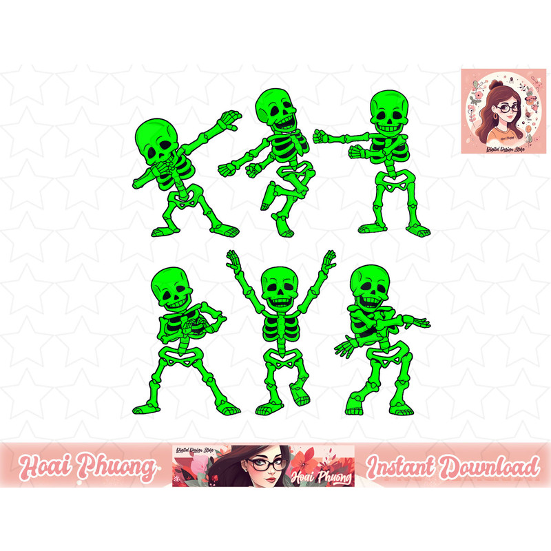 Dancing Skeletons Dance Challenge Girl Boys Kids Halloween png, instant download.jpg