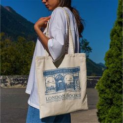 london books tote bag -aesthetic tote bag,artsy tote bag,art tote bag,aesthetic tote,book lover gift,london tote bag,aes