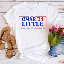 omar little 2024 election t-shirt, president vote shirt, movie shirt, funny detective police unisex tee, omar little shi