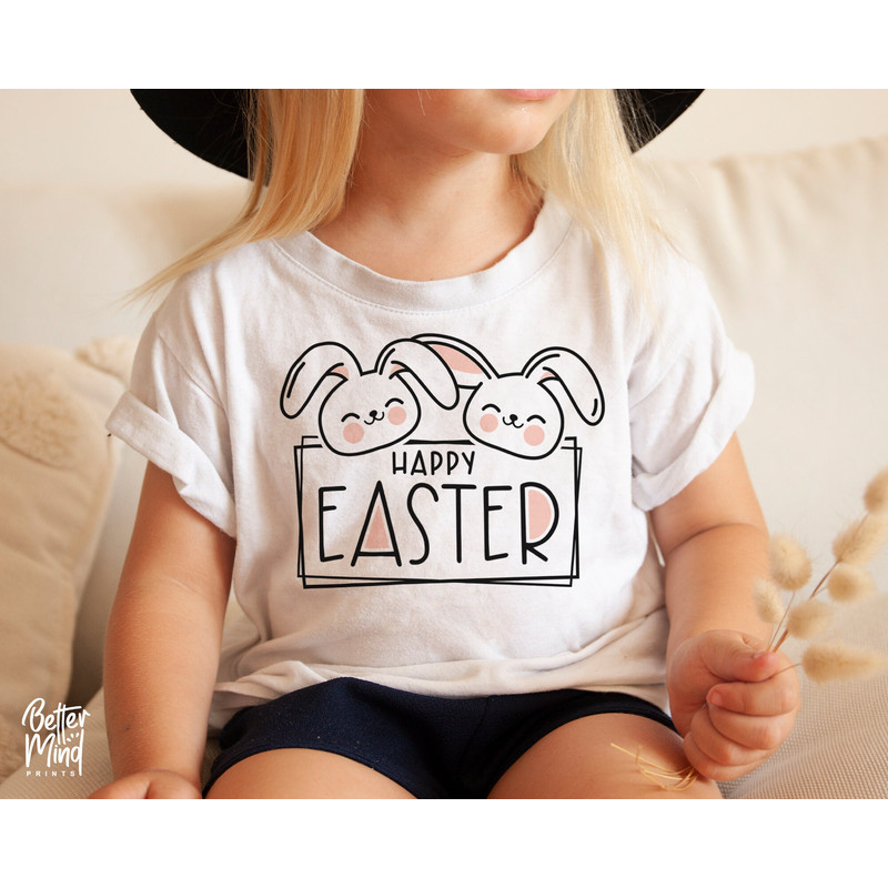 Happy Easter SVG PNG, Bunny SVG, Easter Shirt Svg, Easter Boy Girls Svg, Easter Gift for Her Svg, Png Cut Files for Cricut Sublimation - 1.jpg