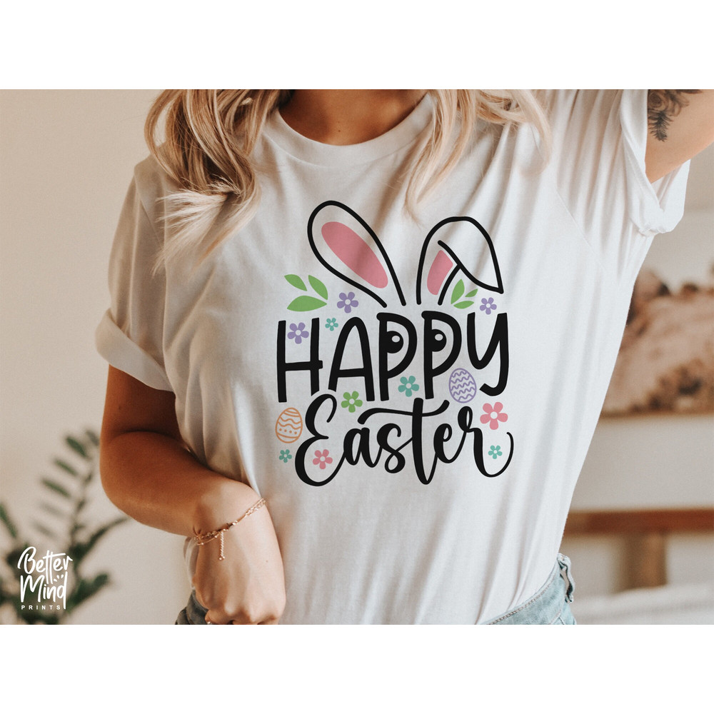 Happy Easter Svg, Easter Bunny Svg, Easter Png Files, Easter Cut Files, Easter for Kids, Family Easter Shirts Svg, Cricut, Silhouette - 1.jpg