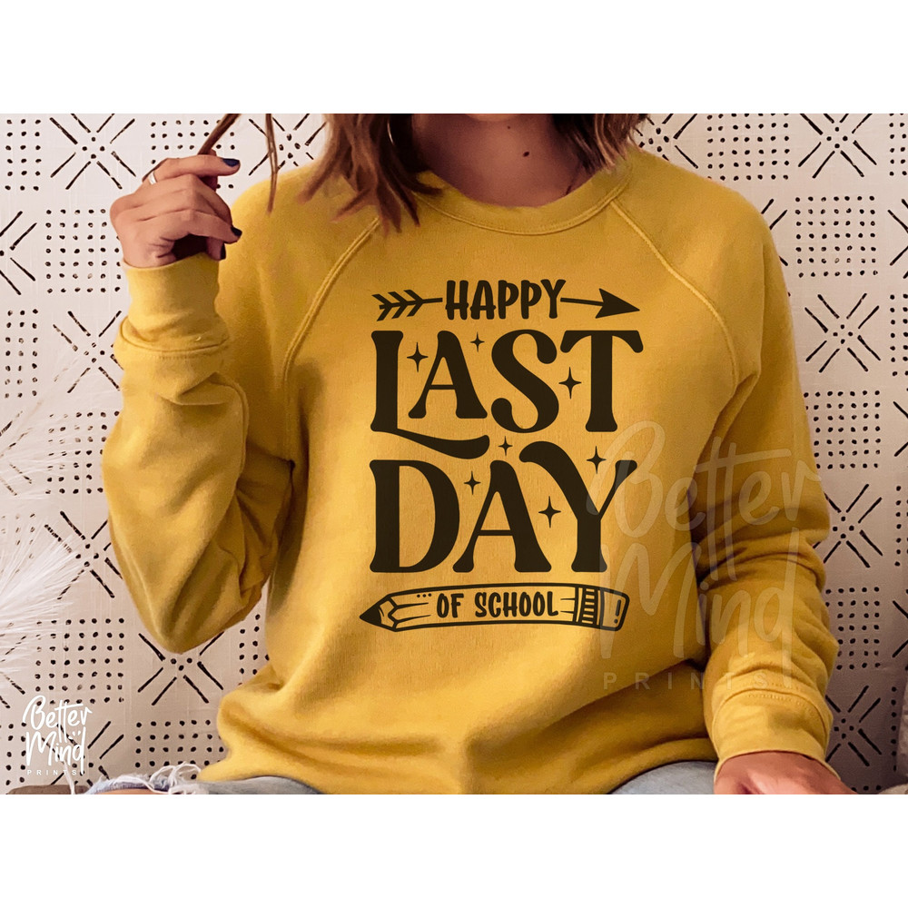 Happy Last Day of School Svg, School Quote Cut Files, Kids Shirt Design, Summer Break Clipart, Silhouette Cricut, Teacher Svg, Dxf, Eps, Png - 2.jpg