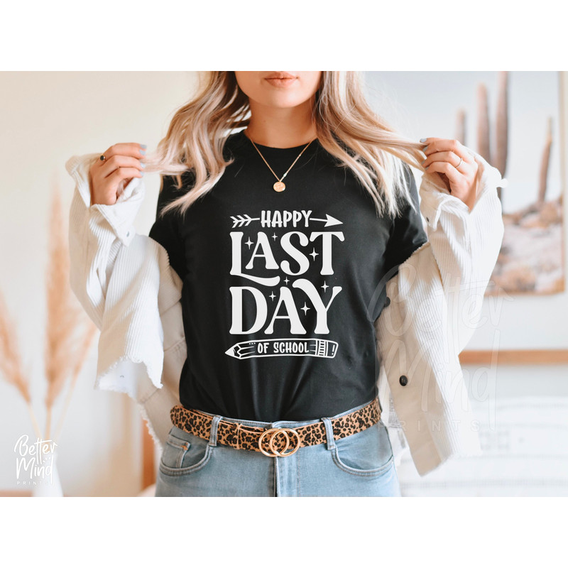 Happy Last Day of School Svg, School Quote Cut Files, Kids Shirt Design, Summer Break Clipart, Silhouette Cricut, Teacher Svg, Dxf, Eps, Png - 5.jpg