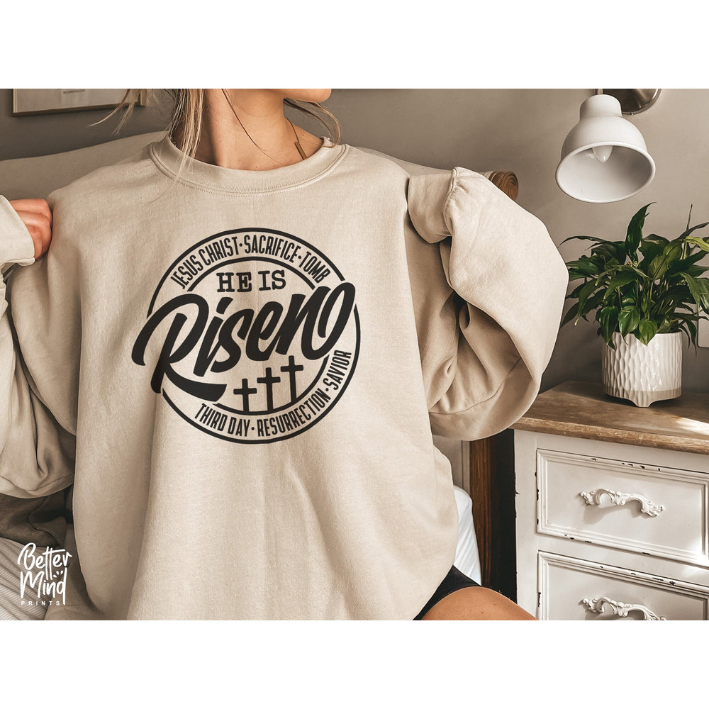 He is Risen Easter Svg, He is Risen SVG PNG, Easter Cross Svg, Easter Svg, Jesus Svg, Bible Verse Svg, Religious Svg, Christian Svg - 3.jpg
