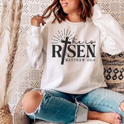 he is risen svg png, easter cross svg, easter svg, christian svg, jesus svg, bible ve