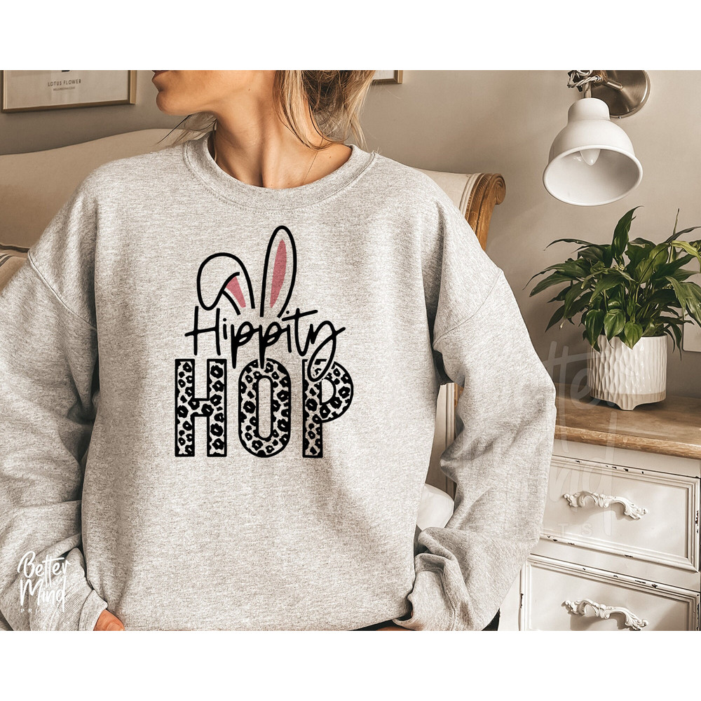 Hippity Hop SVG PNG PDF, Happy Easter Svg, Funny Kids Easter Svg, Easter Shirt Svg, Easter Svg, Easter Bunny Svg, Leopard Print Cut File - 2.jpg