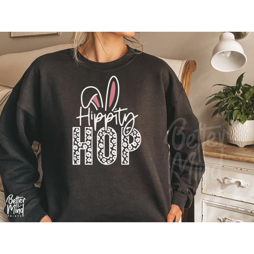 Hippity Hop SVG PNG PDF, Happy Easter Svg, Funny Kids Easter Svg, Easter Shirt Svg, Easter Svg, Easter Bunny Svg, Leopard Print Cut File - 4.jpg