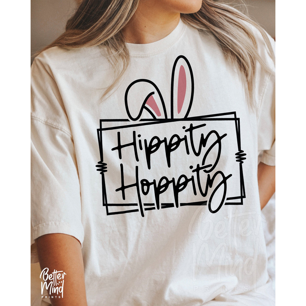 Hippity Hoppity SVG PNG PDF, Happy Easter Svg, Funny Kids Easter Svg, Easter Shirt Svg, Easter Svg, Easter Bunny Svg, Svg files for Cricut - 1.jpg