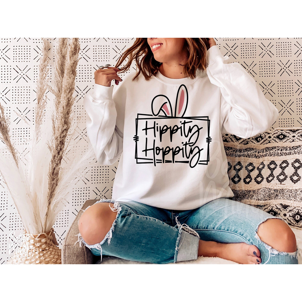 Hippity Hoppity SVG PNG PDF, Happy Easter Svg, Funny Kids Easter Svg, Easter Shirt Svg, Easter Svg, Easter Bunny Svg, Svg files for Cricut - 3.jpg