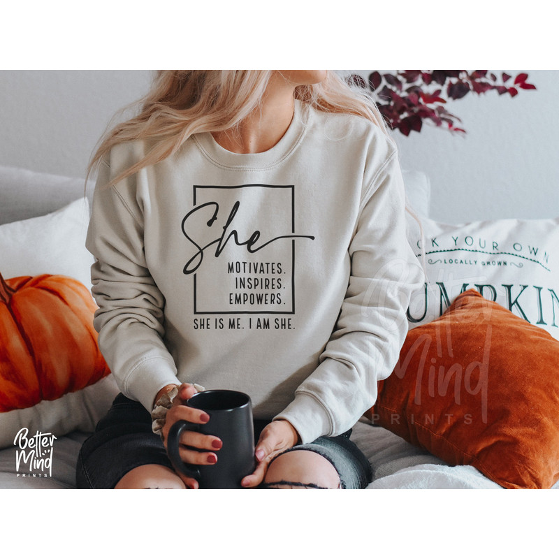 I am She SVG PNG PDF, She Motivates Inspires Empowers Svg, Entrepreneur Svg Entrepreneurship Svg, Positive Svg, She is Me Svg, She is Me Svg - 3.jpg