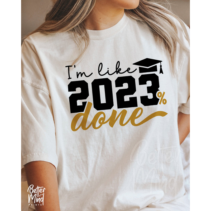 I'm Like 2023 % Done SVG PNG, Class of 2023 Svg, Senior 2023 Svg, Graduate Shirt SVG, Graduation Svg, Graduate Svg, Proud Graduate 2023 Svg - 2.jpg