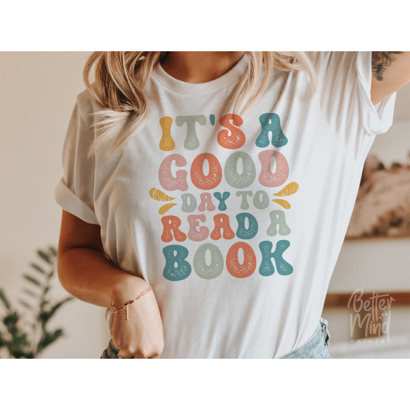 It's A Good Day To Read A Book PNG, Reading Lovers PNG, Book PNG, back to school png, Library Digital Download - 2.jpg