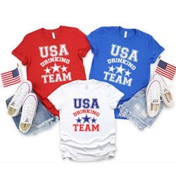 usa drinking team shirts,party fourth of july shirt, 4th of july shirts for drinking, funny 4th of july family shirts, p