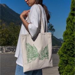 ny streets tote bag -aesthetic tote bag,artsy tote bag,art tote bag,aesthetic tote,aesthetic canvas tote,new york tote,n