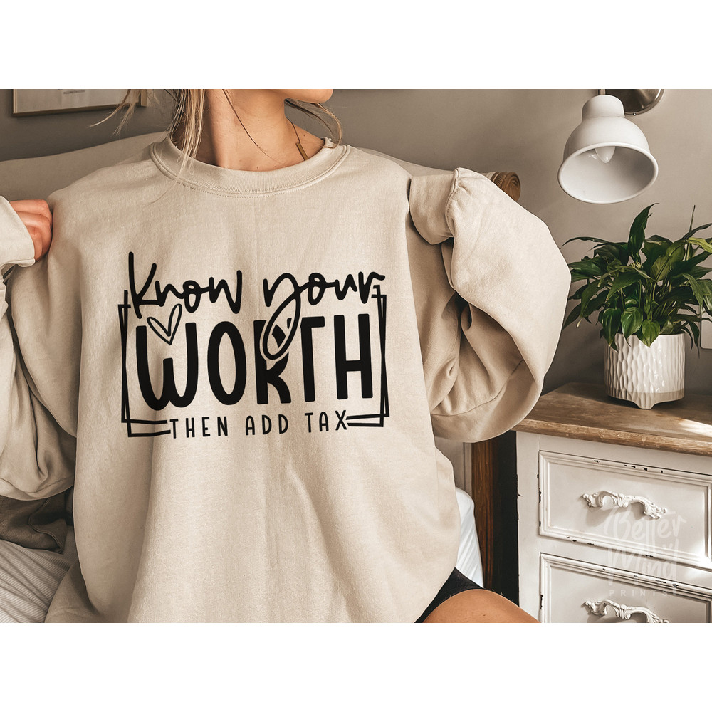 Know Your Worth SVG PNG PDF - Self Love, Motivational, and Inspirational Quote for Mental Health Svg - 2.jpg
