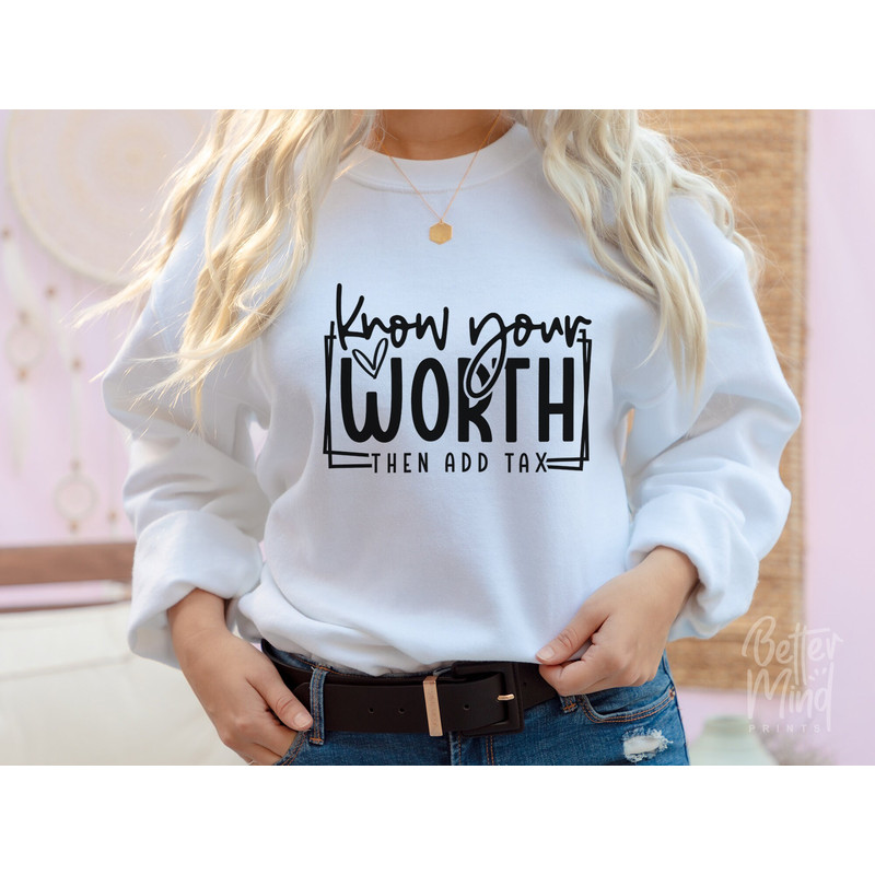 Know Your Worth SVG PNG PDF - Self Love, Motivational, and Inspirational Quote for Mental Health Svg - 3.jpg