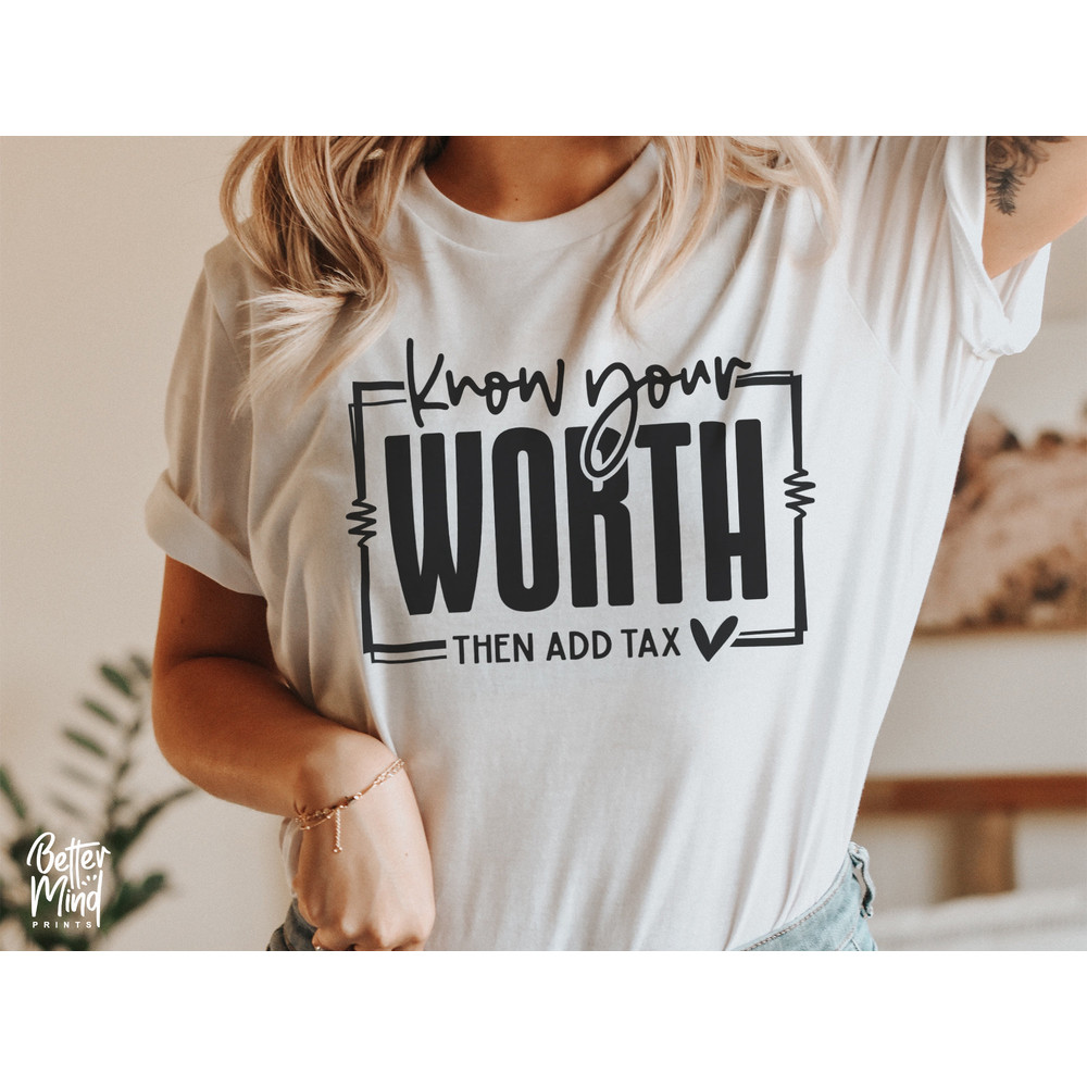 Know Your Worth SVG, Inspirational SVG, Positive Quote svg, Self Love Quote Svg, Mental Health svg, Cut Files For Cricut & Silhouette - 1.jpg