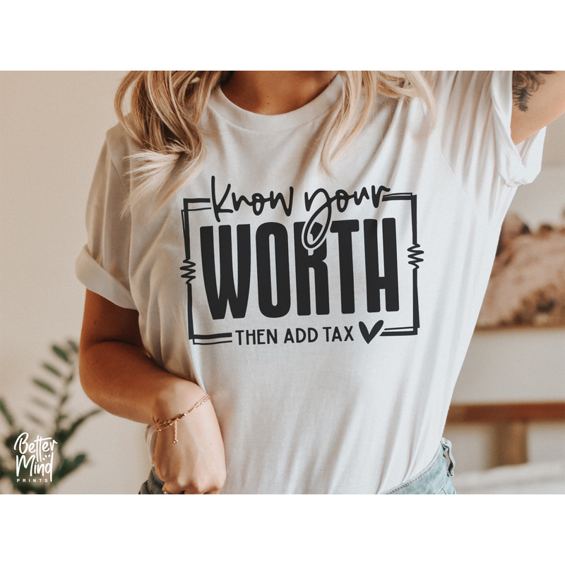 Know Your Worth SVG, Inspirational SVG, Positive Quote svg, Self Love Quote Svg, Mental Health svg, Cut Files For Cricut & Silhouette - 1.jpg