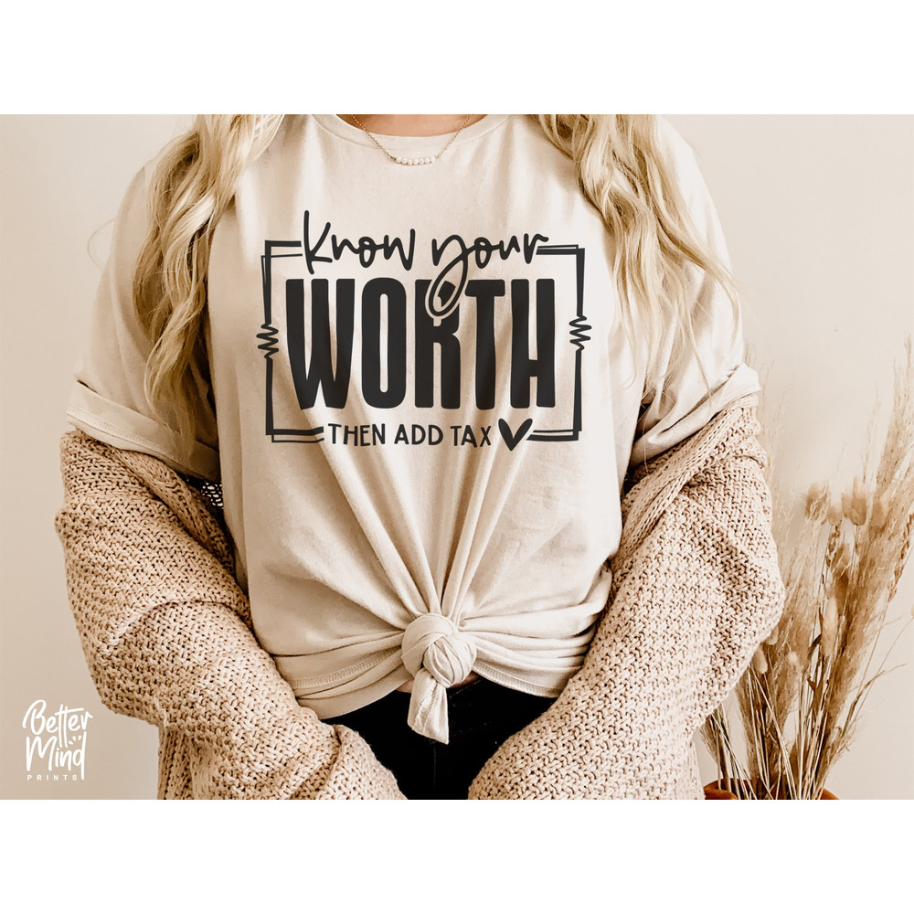 Know Your Worth SVG, Inspirational SVG, Positive Quote svg, Self Love Quote Svg, Mental Health svg, Cut Files For Cricut & Silhouette - 4.jpg