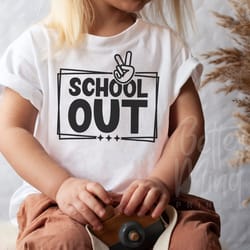 last day of school svg png, peace out school svg, school is out for summer svg, end o