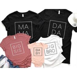 family matching shirts, custom family matching outfits,dada mama brother sister baby shirts,cool family shirts,fathers d