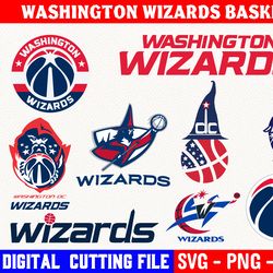 washington wizards bundle, basketball team svg, washington wizards svg, clipart png vinyl cut file, cricut, silhouette