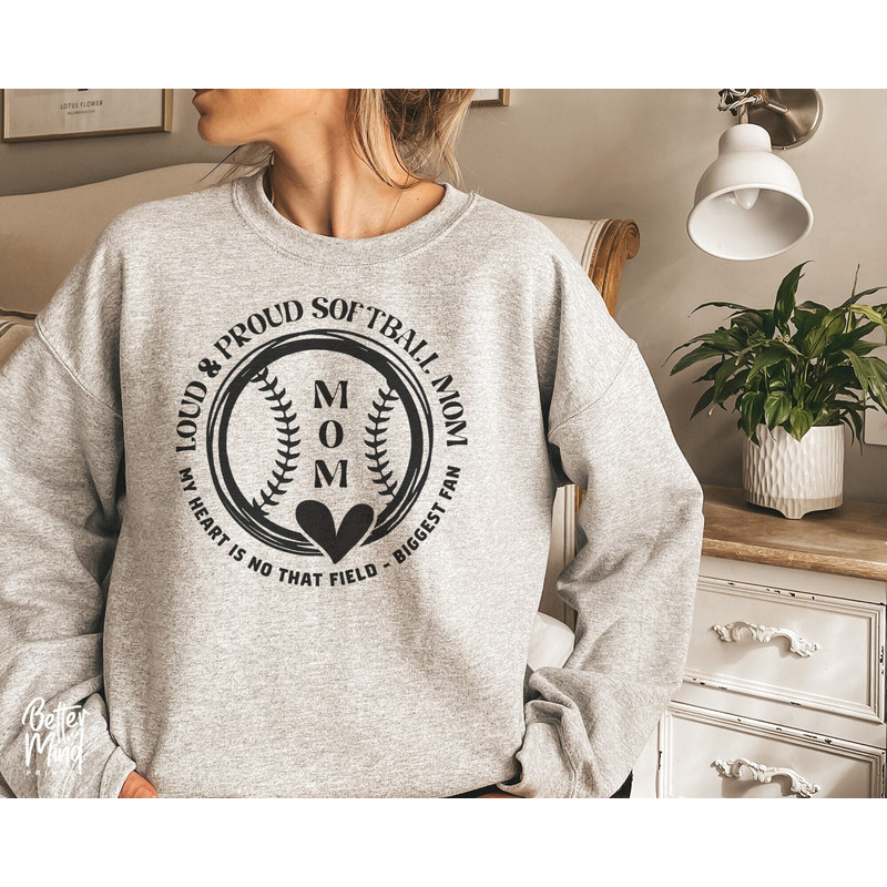 Loud Proud Softball Mom SVG, Softball Shirt Svg, Sports Mom Svg, Game Day Svg, Mom Life, Softball Mom Png, Silhouette Svg, Cut File Cricut - 1.jpg