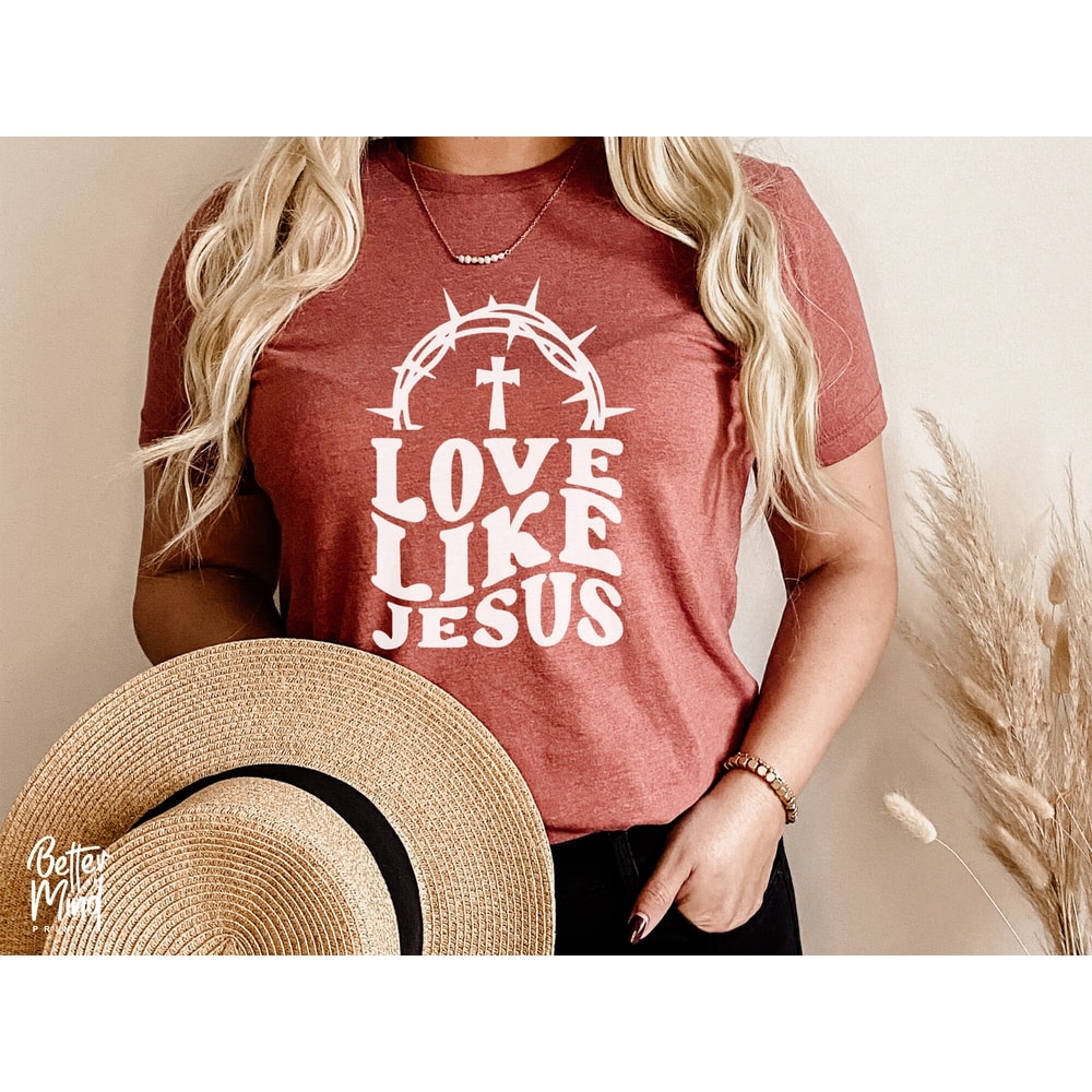 Love Like Jesus SVG PNG PDF, Christian svg, Religious svg, Easter svg, Trendy svg, Bible Verse svg, Retro Svg, Svg Files for Cricut - 3.jpg