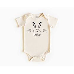 My First Easter Baby Bodysuit, Cute Spring Bodysuit, Easter Toddler Shirt, Naturel Color Easter Baby Clothing