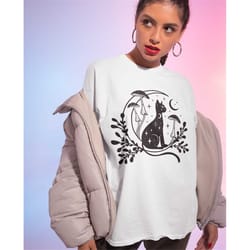 moon cat shirt -cat lover gifts,celestial shirt,moon sweatshirt,celestial cat sweatshirt,celestial cat shirt,celestial s
